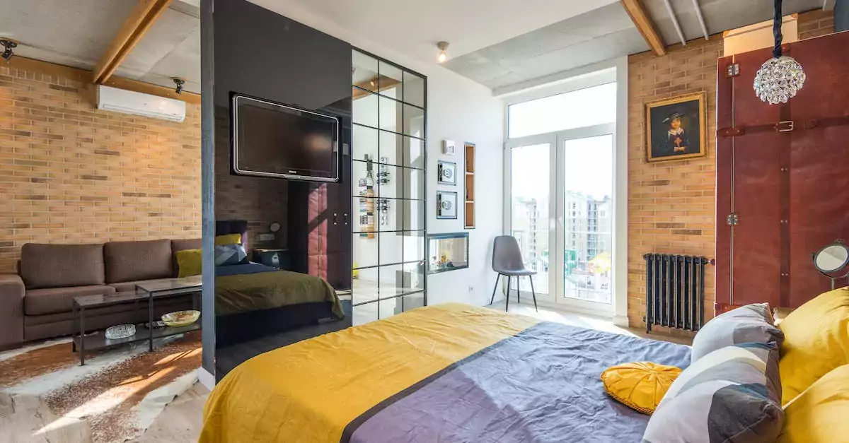 Interior Of Modern Bedroom In Apartment